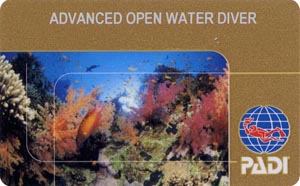 PADI Advanced Open Water лиц. сторона